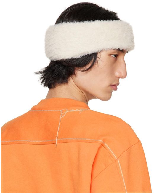 Jacquemus Orange Off-white Le Papier 'le Bandeau Neve' Headband for men