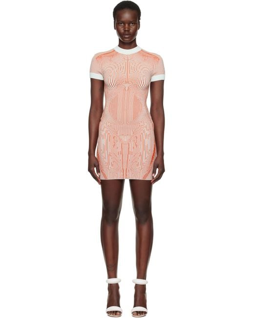 Jean Paul Gaultier Black 'The Morphing Pinstripes Jacquard' Minidress