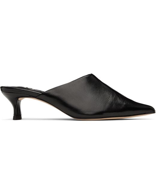 By Far Black Luciana Mules