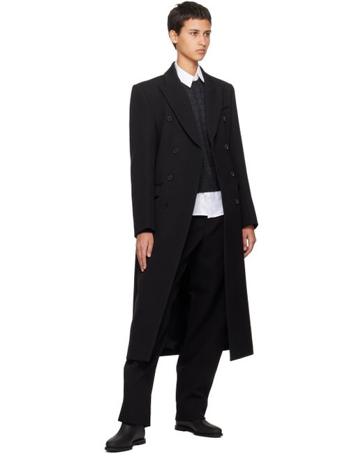 Manteau noir à double boutonnage Wardrobe NYC pour homme en coloris Black