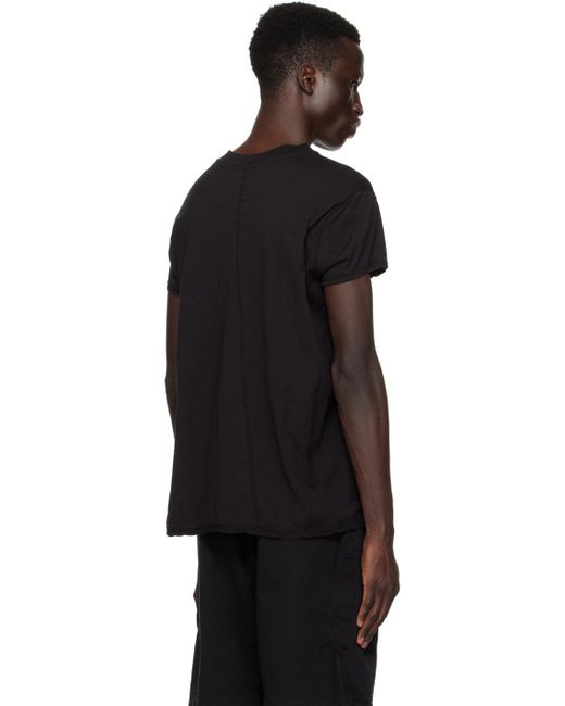T-shirt ajusté noir Rick Owens pour homme en coloris Black