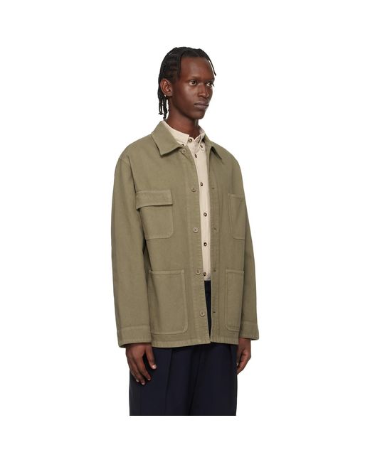 A.P.C. Natural Khaki Loose-Fit Overshirt for men