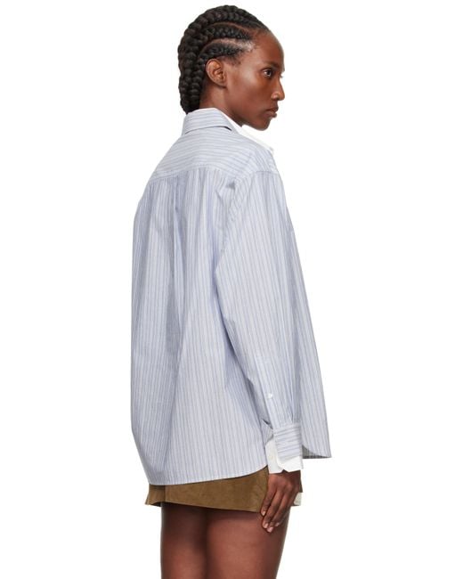 Acne ブルー レイヤード ボタンアップシャツ White