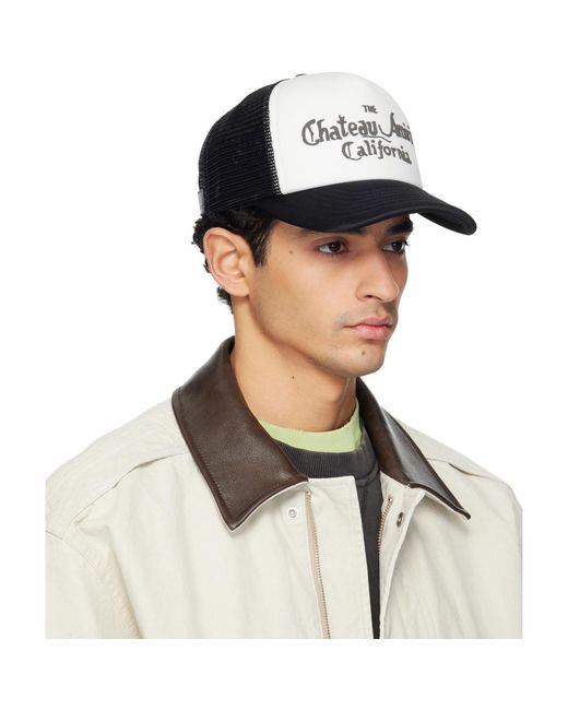 Amiri Black 'Chateau Foam Trucker Cap for men