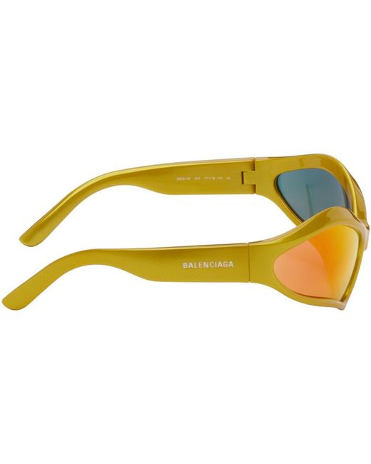 Lunettes de soleil ovales fennec jaunes Balenciaga pour homme en coloris Multicolor