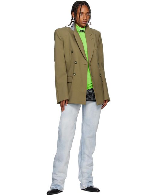 Col roulé barcode vert VTMNTS en coloris Green