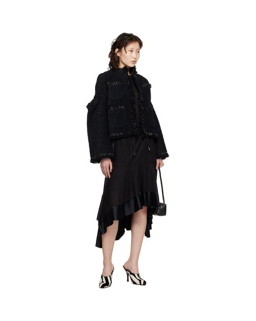 Sacai Black Tweed Jacket