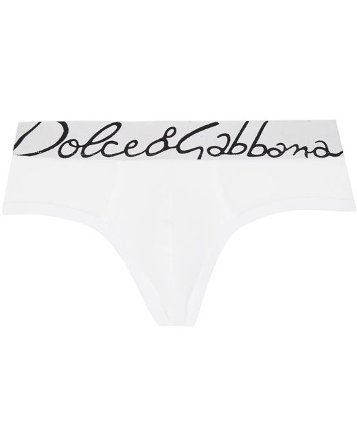 メンズ Dolce & Gabbana ホワイト Brando ブリーフ Black