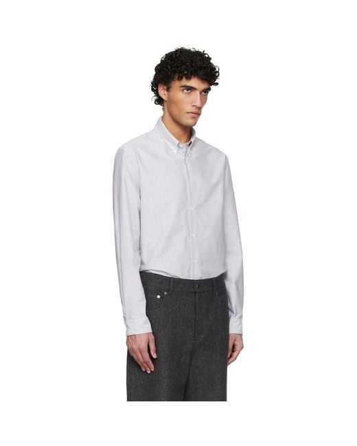 A.P.C. White Khaki Greg Shirt for men