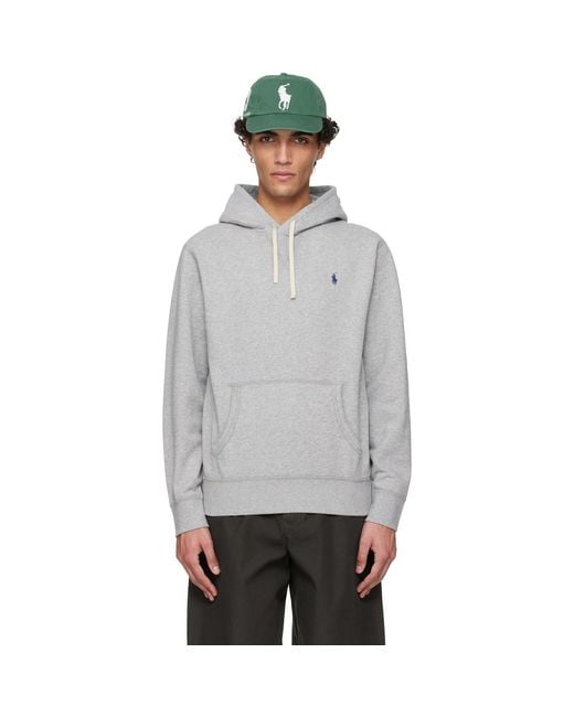 Polo Ralph Lauren Gray 'The Rl' Fleece Hoodie for men