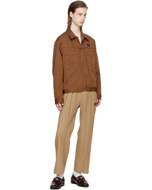 Pantalon de survêtement brun clair à cordon coulissant Needles pour homme en coloris Natural