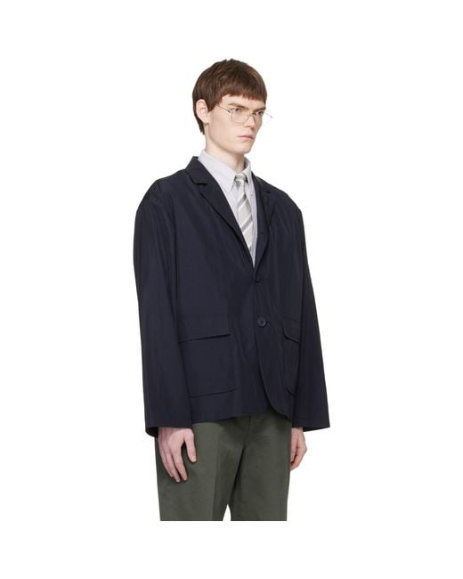 Thom Browne Blue Packable Flap Pocket Blazer for men