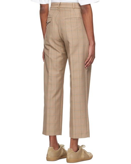 Rito Structure Natural Check Trousers for men