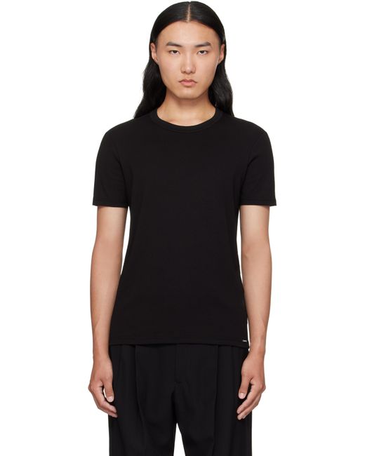 Tom Ford Black Basic Crewneck T-Shirt for men