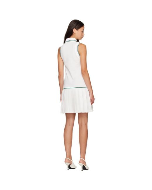 Burberry White Cotton Tennis Minidress