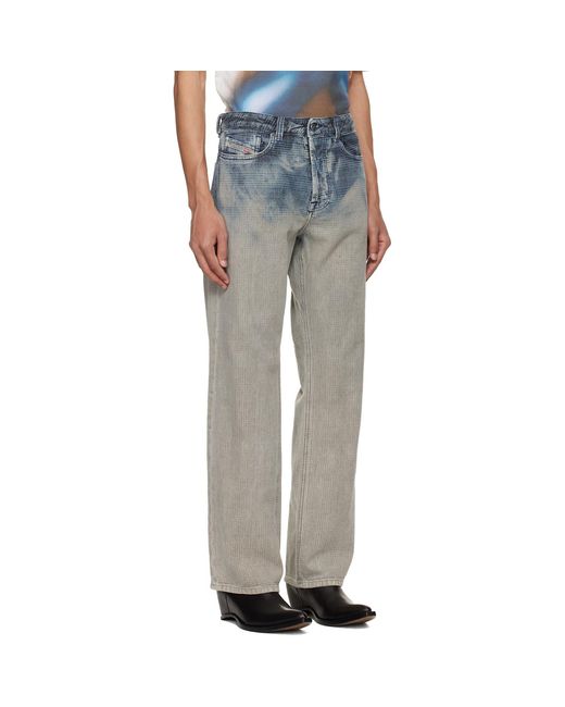 DIESEL Gray Relaxed Regular Waist 1980 D-Eeper Jeans for men