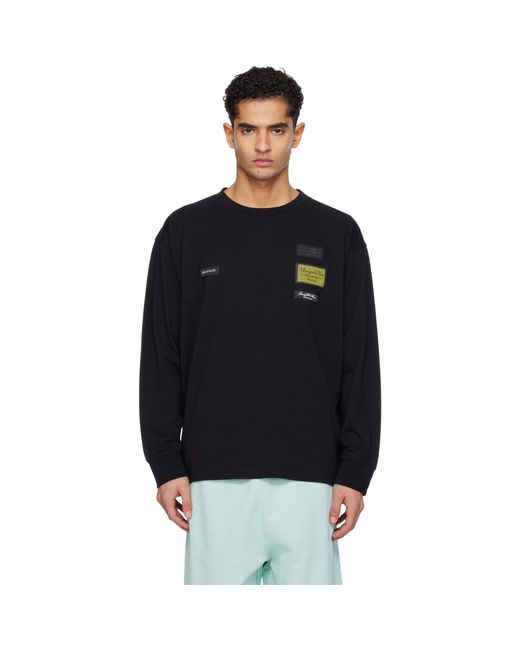 MM6 by Maison Margiela Black Long-Sleeve T-Shirt for men