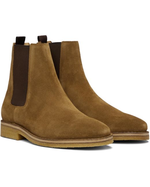 メンズ Boss ベージュ Beckhamエディション スエード チェルシーブーツ Brown