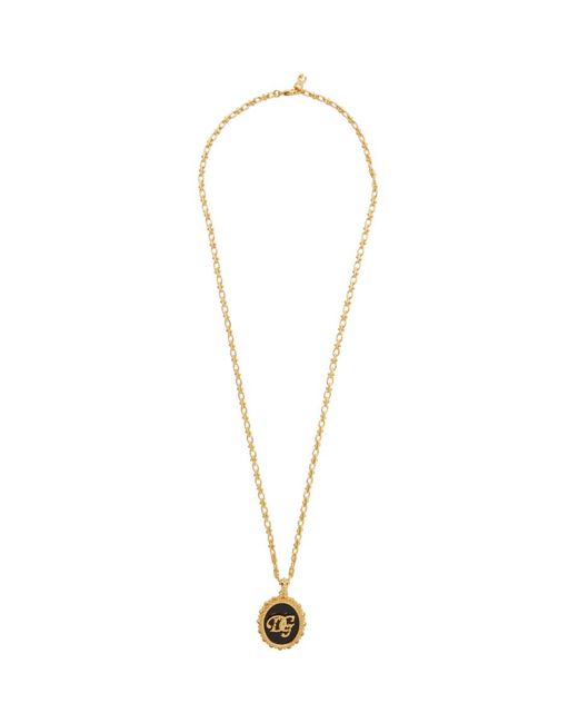 Dolce & Gabbana Metallic Necklace With Dg Logo for men