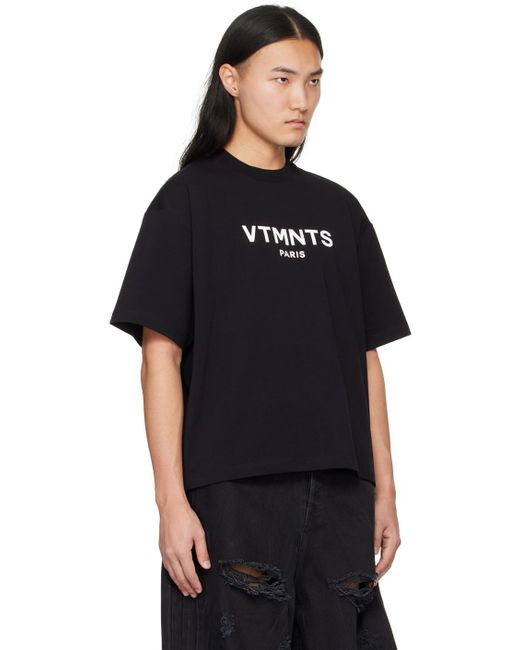 VTMNTS Black Paris T-shirt for men