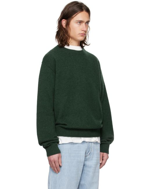 The Elder Statesman Green Simple Sweater for men