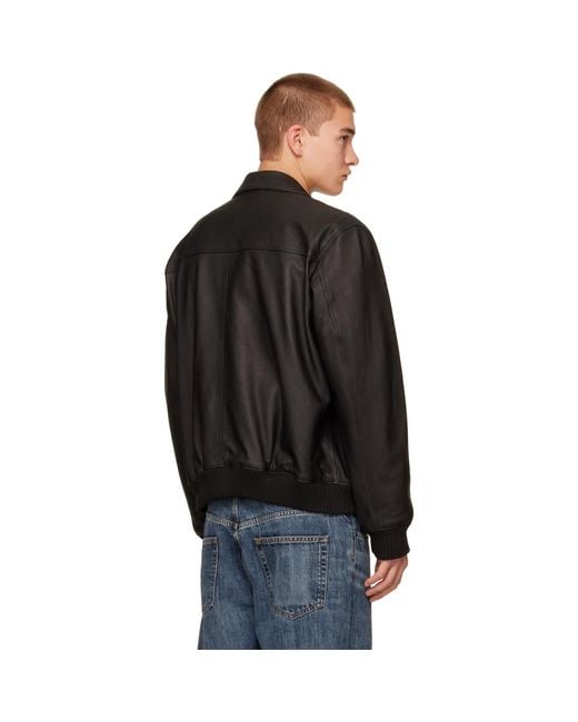 Carrera Black Coda Leather Jacket for men