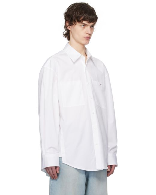 メンズ Wooyoungmi ホワイト Essential コットン シャツ White