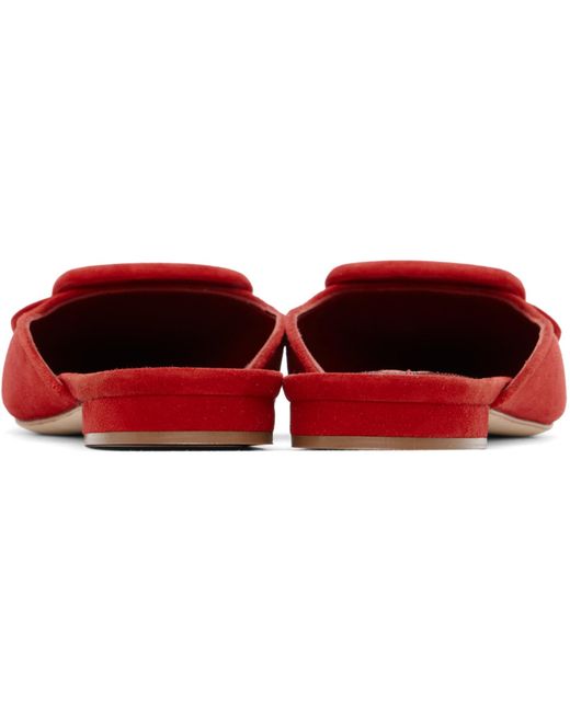 Manolo Blahnik Black Maysale Flat Slippers