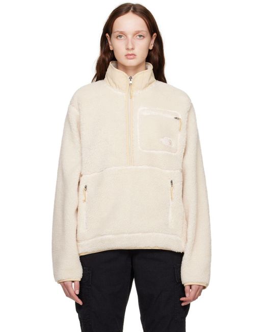 The North Face Off-white Extreme Pile Sweatshirt in Natural | Lyst
