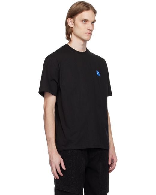 メンズ Adererror ブラック Sig; Trs Tag 01 Tシャツ Black