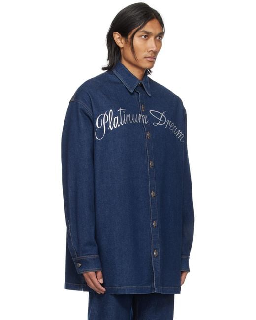 Stella McCartney Blue Indigo 'platinum Dream' Denim Shirt for men