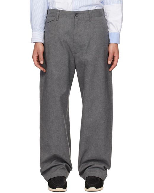 Engineered Garments Gray Enginee Garments Officer Trousers for men