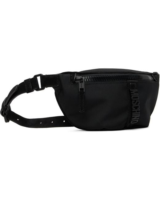 Moschino Black 'Carry Me' Belt Bag for men