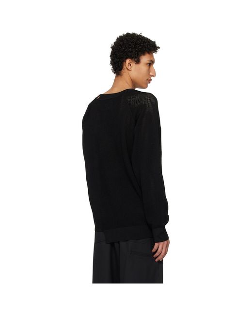 Y-3 Black Logo Knit Sweater for men