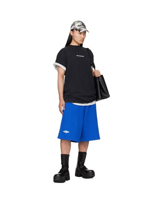 Balenciaga Black Double T-shirt for men