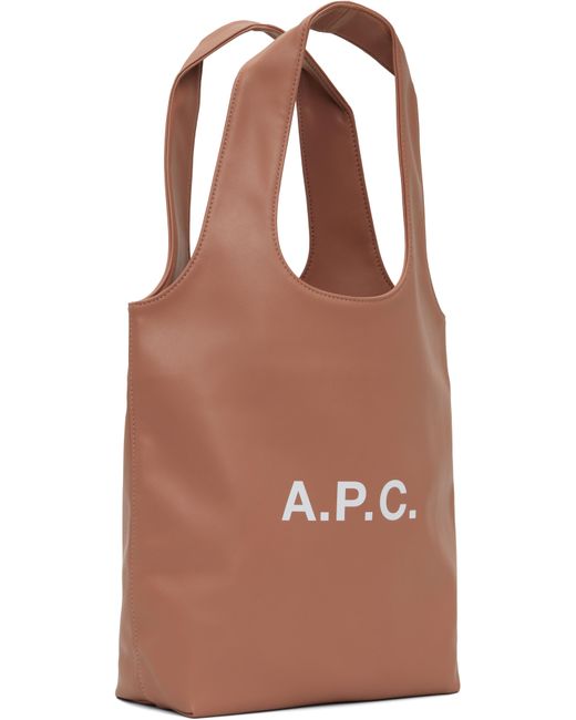 A.P.C. ピンク スモール Ninon トートバッグ Brown