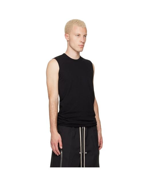 Rick Owens Black Tower Basic Sl Tank Top for men