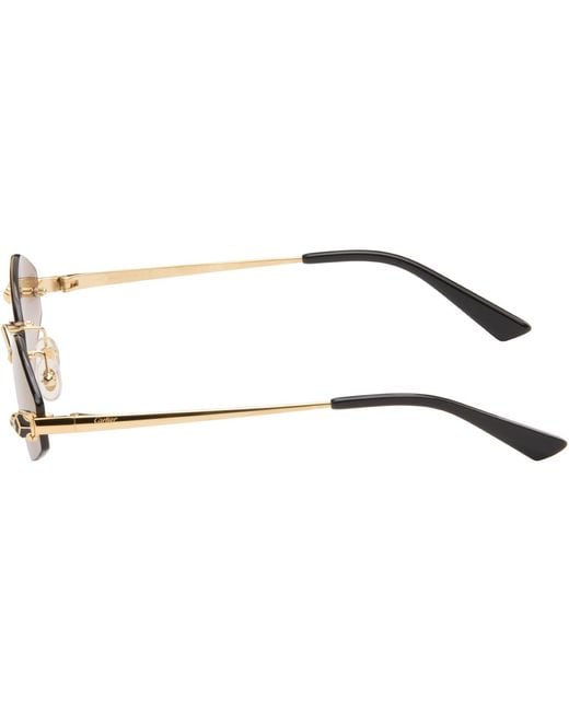 Cartier Black 'Panthère De Sunglasses for men