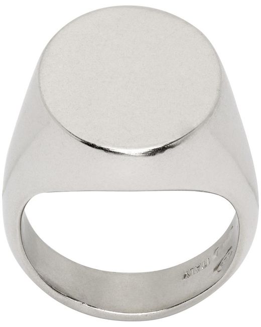 Maison Margiela Metallic Silver Chevalier Ring