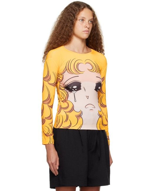 Pushbutton Orange Ssense Exclusive Crying Girl Long Sleeve T-shirt