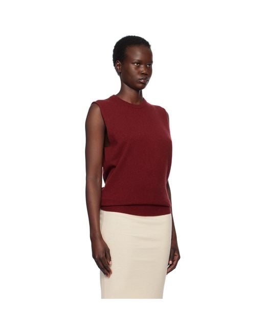 Jil Sander Red Cashmere Vest