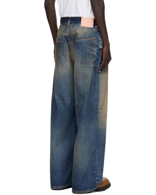 メンズ Acne ブルー 2023 ルーズフィット ジーンズ Black
