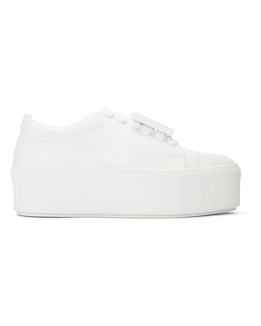 Acne White Drihanna Platform Sneakers