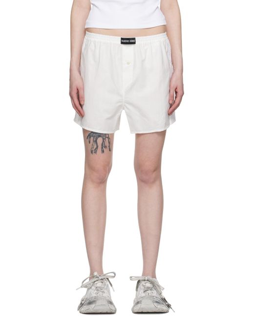 MARINE SERRE Multicolor White Patch Shorts