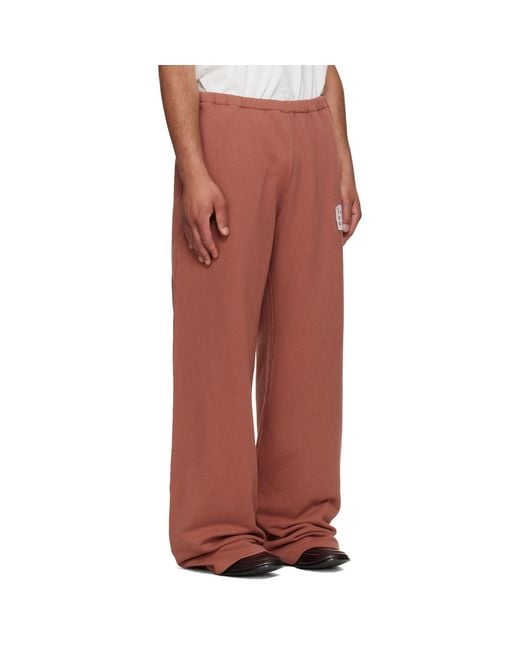 MM6 by Maison Margiela Red Logo Patch Sweatpants for men