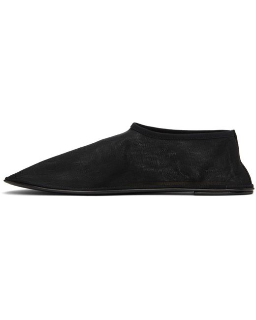 The Row Black Sock Loafers