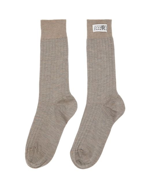MM6 by Maison Margiela Gray Wool Blend Socks