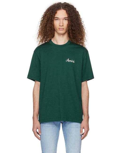 Amiri Green Lanesplitters T-shirt for men