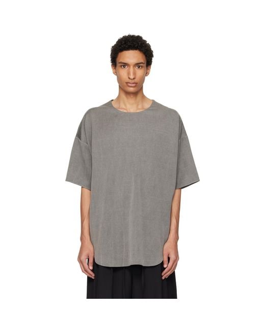 Fear Of God Gray Relaxed S/S T-Shirt for men