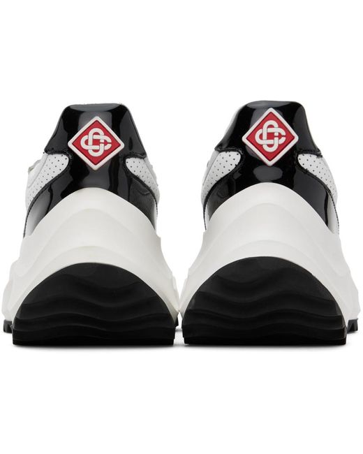 Casablancabrand White & Black Atlantis Sneakers